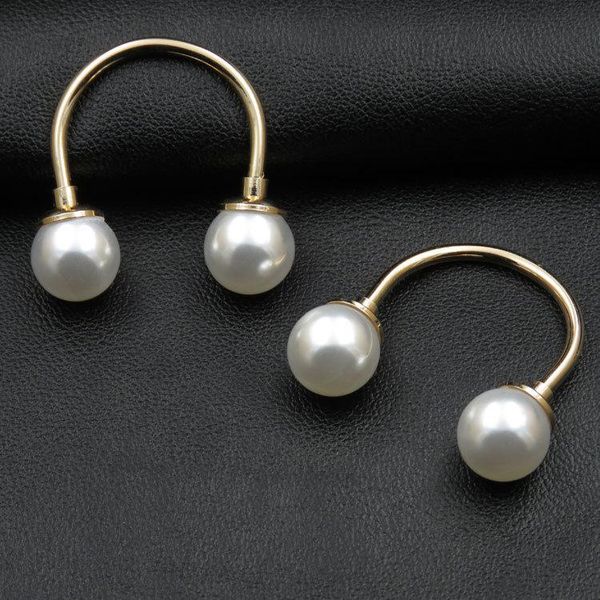 pins, brooches korean style c shaped rotated double-head high-grade pearl screw brooch u-shaped sweater cuff pin insertion ornament accessor, Gray
pins, brooches korean style c shaped rotated double-head high-grade pearl screw brooch u-shaped sweater cuff pin insertion ornament accessor, Gray