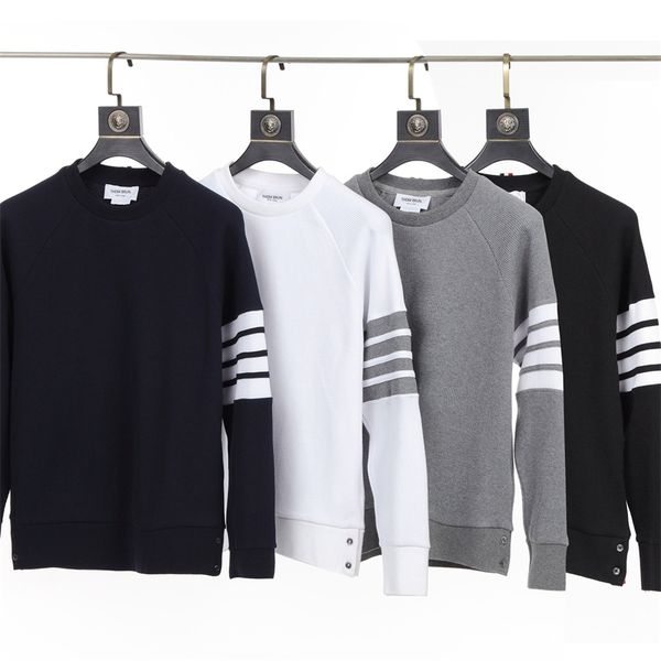 fashion brand tb autumn waffle round neck sweater korean casual yarn dyed four bars, Black
fashion brand tb autumn waffle round neck sweater korean casual yarn dyed four bars, Black
