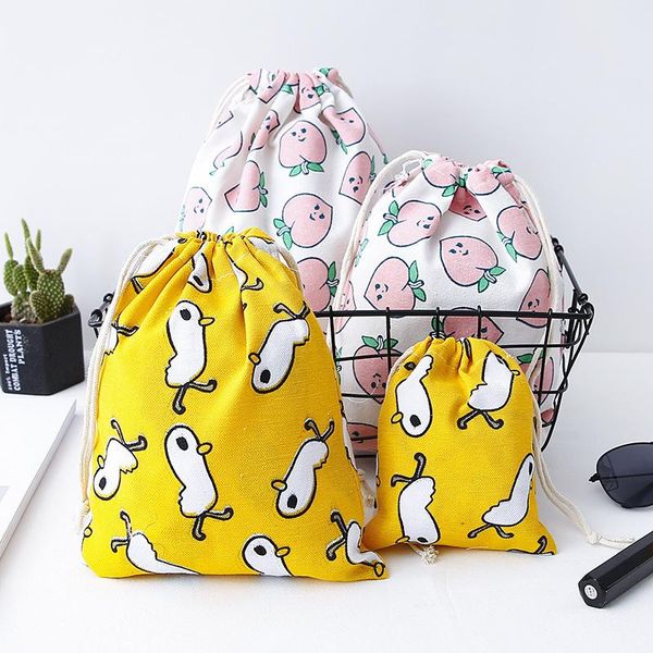 storage bags 1pcs cute peach duck leaf cotton linen bag christmas gift candy jewelry organizer cosmetic coins keys tools
storage bags 1pcs cute peach duck leaf cotton linen bag christmas gift candy jewelry organizer cosmetic coins keys tools