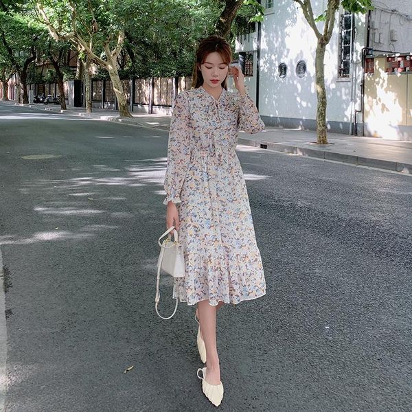 casual dresses chiffon loose women fashion long-sleeved flower print bow tie dress autumn a-line mid-calf houthion, Black;gray
casual dresses chiffon loose women fashion long-sleeved flower print bow tie dress autumn a-line mid-calf houthion, Black;gray