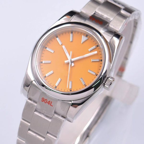 wristwatches 36mm / 40mm diy custom orange dial sapphire glass watches luminous nh35 miyotya mechanical automatic mens watch, Slivery;brown
wristwatches 36mm / 40mm diy custom orange dial sapphire glass watches luminous nh35 miyotya mechanical automatic mens watch, Slivery;brown