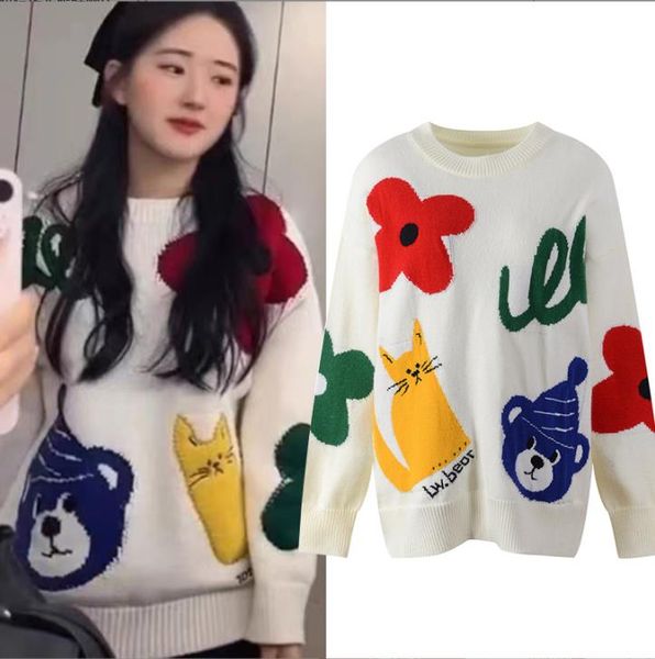 1106 2022 spring autumn brand same style sweater long sleeve crew neck white fashion womens clothes womens yl, White;black
1106 2022 spring autumn brand same style sweater long sleeve crew neck white fashion womens clothes womens yl, White;black