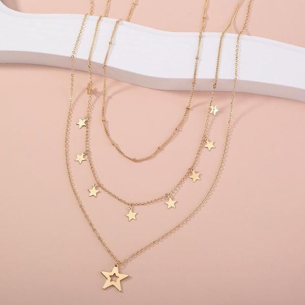 chains fashion simple star tassel pendant multilayer metal necklace personality creative cold wind clavicle chain, Silver
chains fashion simple star tassel pendant multilayer metal necklace personality creative cold wind clavicle chain, Silver
