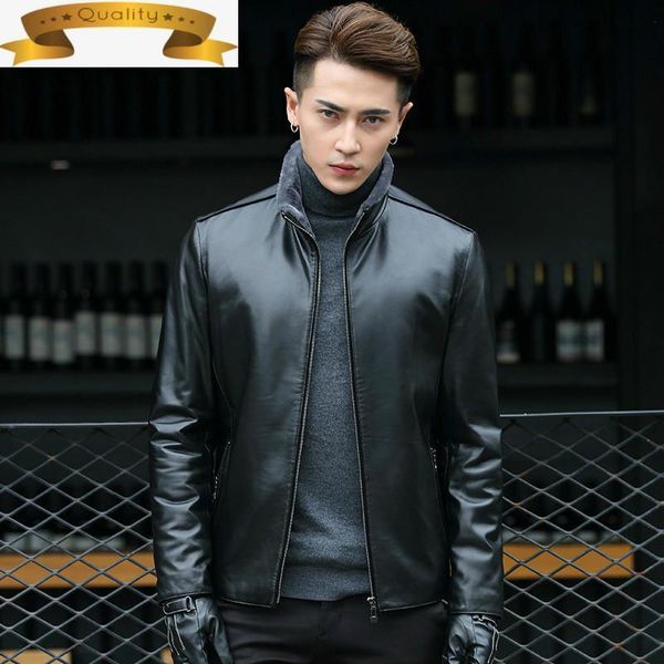 winter leather jacket mens sheepskin coat genuine jackets for men 100% wool lining short motorcycle coats f19s001 kj2701 men's & faux, Black
winter leather jacket mens sheepskin coat genuine jackets for men 100% wool lining short motorcycle coats f19s001 kj2701 men's & faux, Black