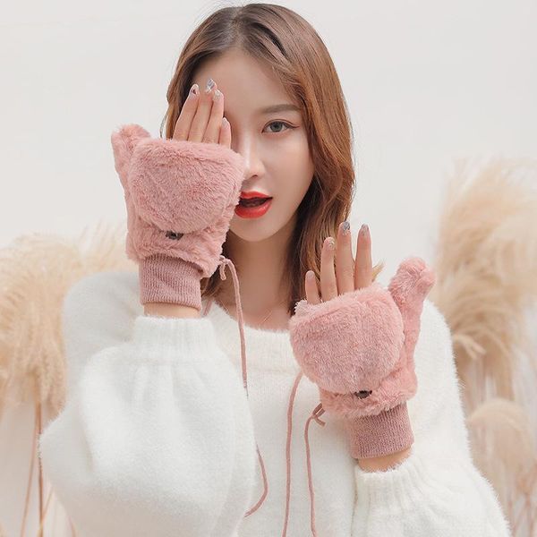five fingers gloves cover half female winter plush hiver femme hand for women guanti moto invernali, Blue;gray
five fingers gloves cover half female winter plush hiver femme hand for women guanti moto invernali, Blue;gray