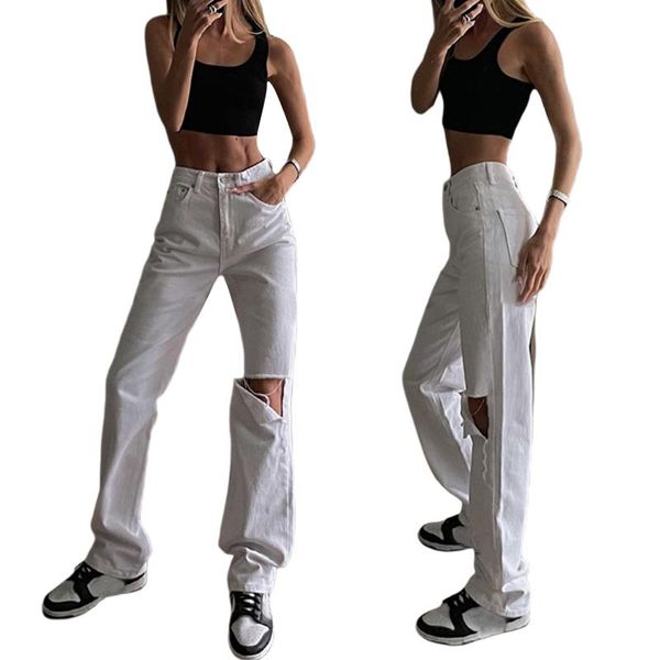 women's jeans women casual ripped adults solid color denim trousers, Blue
women's jeans women casual ripped adults solid color denim trousers, Blue