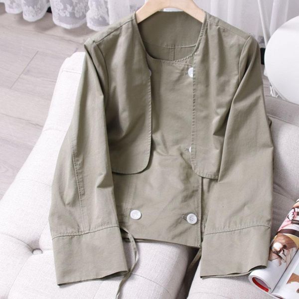 women's jackets cotton 100% solid women autumn winter 2021 o-neck long-sleeved elegant office lady outwear coats, Black;brown
women's jackets cotton 100% solid women autumn winter 2021 o-neck long-sleeved elegant office lady outwear coats, Black;brown
