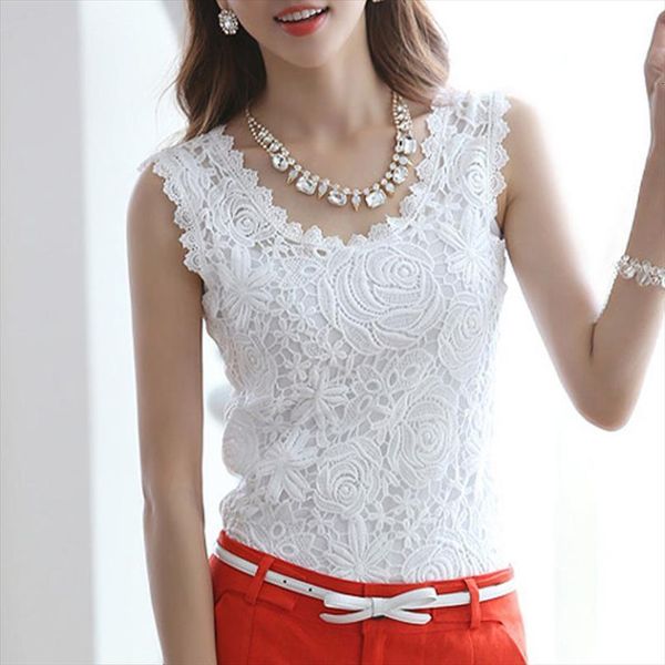 summer sleeveless 3xl 4xl womens blouses plus size o neck white lace blusas d154
summer sleeveless 3xl 4xl womens blouses plus size o neck white lace blusas d154