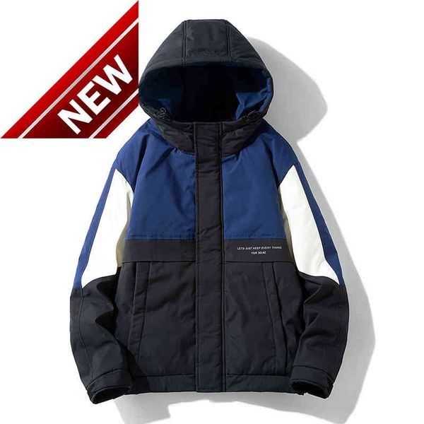 down jacket men's fashion contrast stitching casual coats streetwear wild loose white duck s men, Black
down jacket men's fashion contrast stitching casual coats streetwear wild loose white duck s men, Black