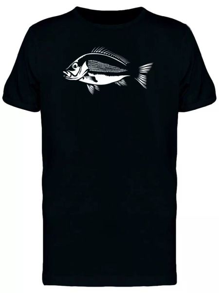 Dark Red Snapper Men's Tee -Image by Shutterstock, White;black