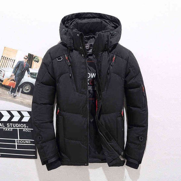 down men thick warm winter jacket hooded thicken duck down parka coat casual slim overcoat with many pockets mens y1103, Black
down men thick warm winter jacket hooded thicken duck down parka coat casual slim overcoat with many pockets mens y1103, Black