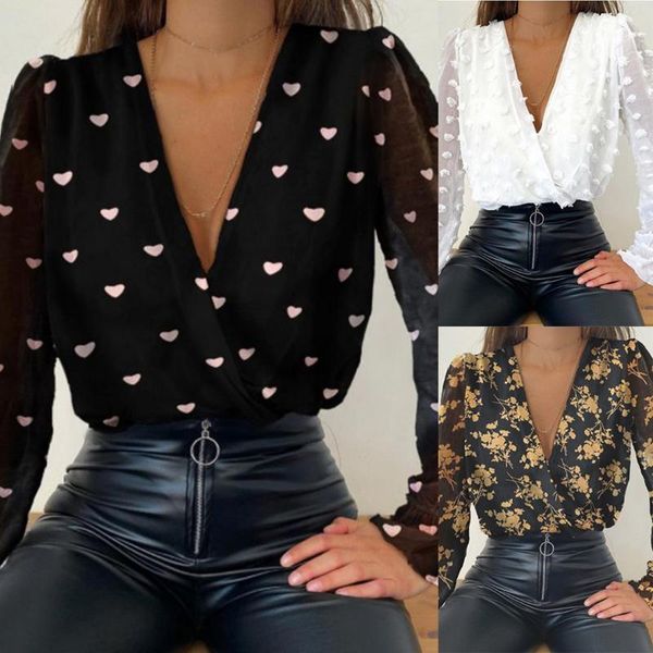 women's blouses & shirts women deep v neck blouse fashion summer pullover shirt long sleeve blusas office ladies print camisas muje1, White
women's blouses & shirts women deep v neck blouse fashion summer pullover shirt long sleeve blusas office ladies print camisas muje1, White