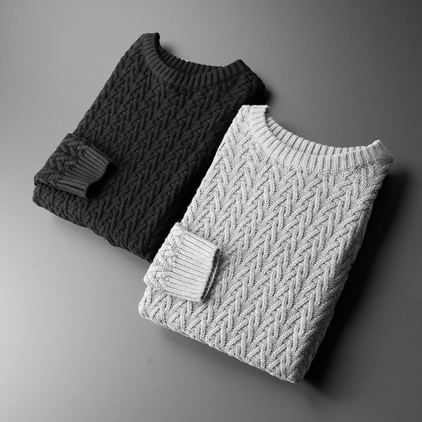 sweater knit autumn and winter 2021 men's pullover trend fashion personalized rib round neck long sleeve bottomed, White;black
sweater knit autumn and winter 2021 men's pullover trend fashion personalized rib round neck long sleeve bottomed, White;black