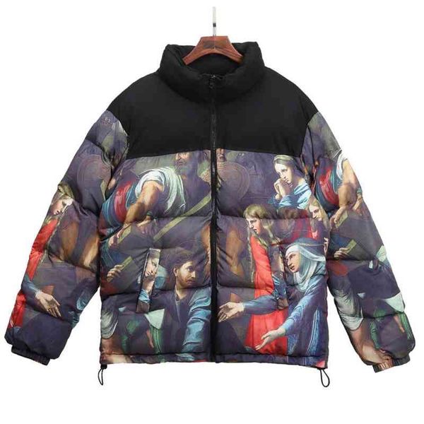 2021 men's winter warm jacket coat patchwork vintage painting harajuku padded puffer oversize male parka clothing, Black
2021 men's winter warm jacket coat patchwork vintage painting harajuku padded puffer oversize male parka clothing, Black