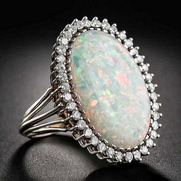 wedding rings caoshi trendy style big oval artificial opal ring for women elegant anniversary gift wife fashion jewelry, Slivery;golden
wedding rings caoshi trendy style big oval artificial opal ring for women elegant anniversary gift wife fashion jewelry, Slivery;golden