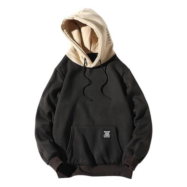 men's & 6 color-blocking letter patch detail pouch pocket fleece hoodie men women casual hip hoodies cool sweatshirts pullovers, Black
men's & 6 color-blocking letter patch detail pouch pocket fleece hoodie men women casual hip hoodies cool sweatshirts pullovers, Black