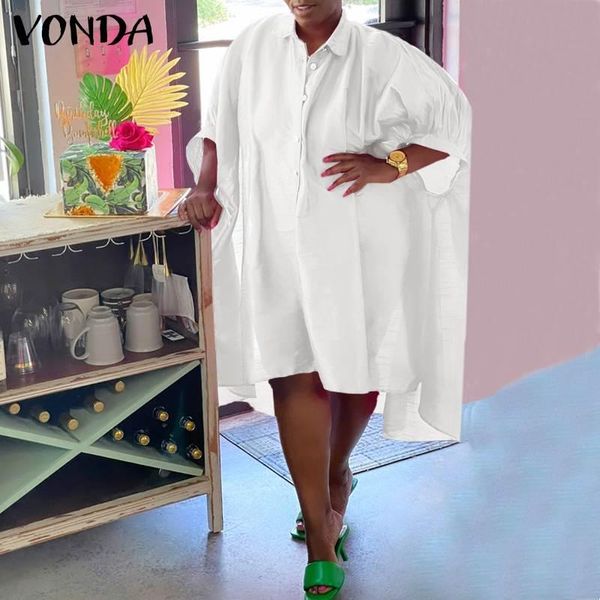 casual dresses loose dress 2021 vonda women spring sundress lapel neck shirt irregular holiday party long beach vestidos femme robe, Black;gray
casual dresses loose dress 2021 vonda women spring sundress lapel neck shirt irregular holiday party long beach vestidos femme robe, Black;gray