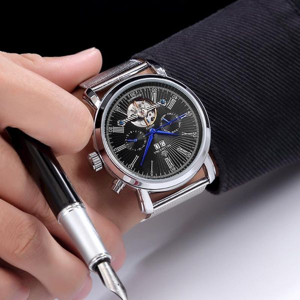 wristwatches orkina reloj hombre skeleton tourbillon mechanical watch men automatic classic stainless steel mesh wrist 2021, Slivery;brown
wristwatches orkina reloj hombre skeleton tourbillon mechanical watch men automatic classic stainless steel mesh wrist 2021, Slivery;brown