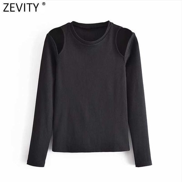 zevity women basic o neck shoulder hollow out design black knitted casual slim t-shirt female chic summer t800 210603, White
zevity women basic o neck shoulder hollow out design black knitted casual slim t-shirt female chic summer t800 210603, White