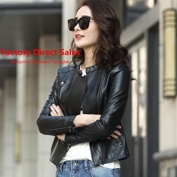 women's leather & faux sheepskin real 100% coat female genuine jacket 2021 streetwear bomber jackets korean outwear casaco feminino my, Black
women's leather & faux sheepskin real 100% coat female genuine jacket 2021 streetwear bomber jackets korean outwear casaco feminino my, Black