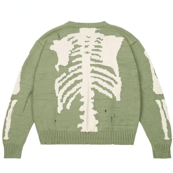 men's sweaters men oversized sweater green loose skeleton bone printing woman street damage hole vintage 1:1 knitted, White;black
men's sweaters men oversized sweater green loose skeleton bone printing woman street damage hole vintage 1:1 knitted, White;black
