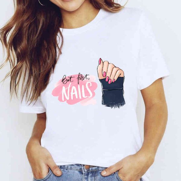women's t-shirt t-shirts for women printing 90s kawaii clothes fingernail nail art clothing print lady graphic t shirt female, White
women's t-shirt t-shirts for women printing 90s kawaii clothes fingernail nail art clothing print lady graphic t shirt female, White
