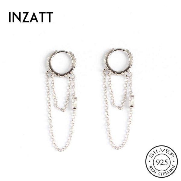 inzatt real 925 sterling silver zircon chain tassel hoop earrings for fashion women party cute fine jewelry accessories gift, Golden
inzatt real 925 sterling silver zircon chain tassel hoop earrings for fashion women party cute fine jewelry accessories gift, Golden