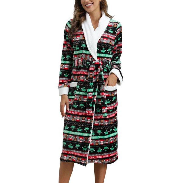 women's sleepwear female nightwear, christmas floral print long sleeve night-robe with waist belt for fall winter, s//l/xl/xxl, Black;red
women's sleepwear female nightwear, christmas floral print long sleeve night-robe with waist belt for fall winter, s//l/xl/xxl, Black;red