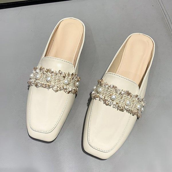summer baotou slippers korean style simple temperament flat shoes fashion pearl decoration soft sole women's, Black
summer baotou slippers korean style simple temperament flat shoes fashion pearl decoration soft sole women's, Black