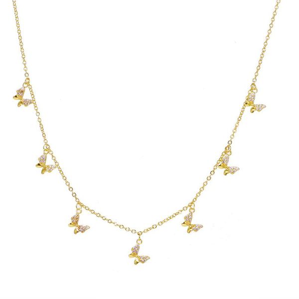 chains hans fashion korea east gate small butterfly net red necklace female clavicle chain smooth temperament design factory wholesale, Silver
chains hans fashion korea east gate small butterfly net red necklace female clavicle chain smooth temperament design factory wholesale, Silver