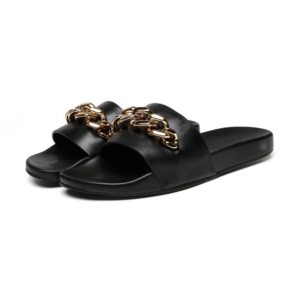 fashion sandals summer men's shoes flat heel chain slippers beach shoes herringbone slippers, Black
fashion sandals summer men's shoes flat heel chain slippers beach shoes herringbone slippers, Black