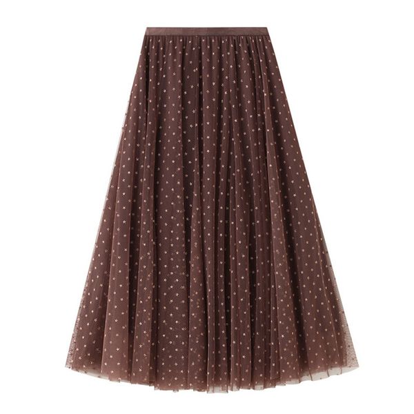 sweet tulle skirts womens midi pleated dots skirt women spring fashion elastic high waist mesh tutu 210524, Black
sweet tulle skirts womens midi pleated dots skirt women spring fashion elastic high waist mesh tutu 210524, Black