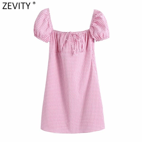 zevity women sweet pink plaid print back elastic casual mini dress female chic pleat puff sleeve lace up bow vestidos ds8232 210419, Black;gray
zevity women sweet pink plaid print back elastic casual mini dress female chic pleat puff sleeve lace up bow vestidos ds8232 210419, Black;gray