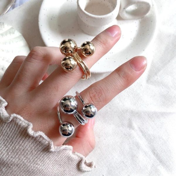 cluster rings unique exaggeration gold color metal ball open simple design geometric irregular finger for women party jewelry gift, Golden;silver
cluster rings unique exaggeration gold color metal ball open simple design geometric irregular finger for women party jewelry gift, Golden;silver