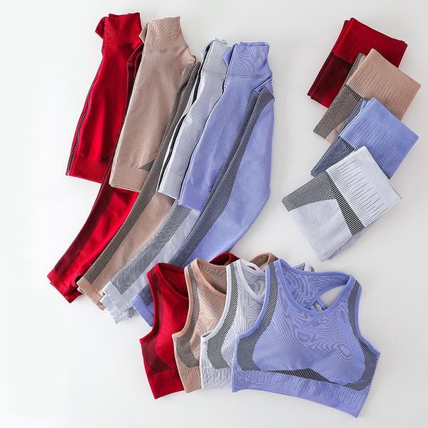 yoga outfit 3pcs zip long coat sleeveless vest high waist trousers set women seamless leggings gym clothing push up stretch sports suit
yoga outfit 3pcs zip long coat sleeveless vest high waist trousers set women seamless leggings gym clothing push up stretch sports suit