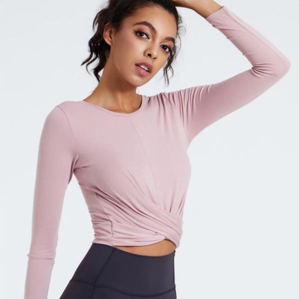 open navel yoga suit long sleeve women's quick drying breathable cotton fitness for running t-shirt, Gray
open navel yoga suit long sleeve women's quick drying breathable cotton fitness for running t-shirt, Gray