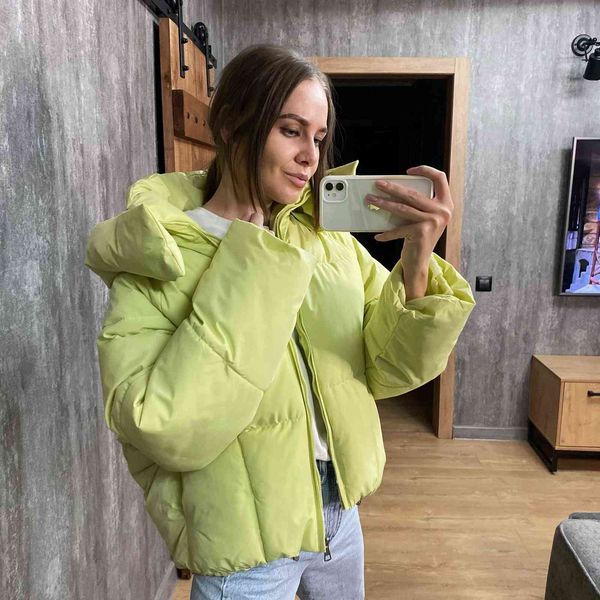 winter korean style fluffy hooded bread down jacket women thick loose short jacket 211130, Black
winter korean style fluffy hooded bread down jacket women thick loose short jacket 211130, Black