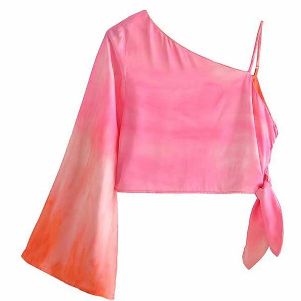 women's blouses & shirts onebling lightweight summer tie dye asymmetric shoulder flare sleeve women casual 2021 fashion side female cro, White
women's blouses & shirts onebling lightweight summer tie dye asymmetric shoulder flare sleeve women casual 2021 fashion side female cro, White