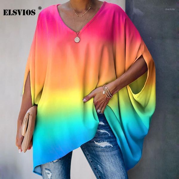 fall women v neck batwing sleeve blouse casual tie-dye print solid color half loose hedging streetwear blouses, White
fall women v neck batwing sleeve blouse casual tie-dye print solid color half loose hedging streetwear blouses, White