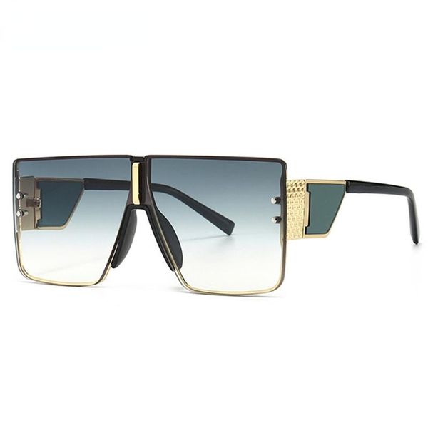 sunglasses metal oversized square for women brand designer gradient frameless shades men big green sun glasses eyewear uv400, White;black
sunglasses metal oversized square for women brand designer gradient frameless shades men big green sun glasses eyewear uv400, White;black