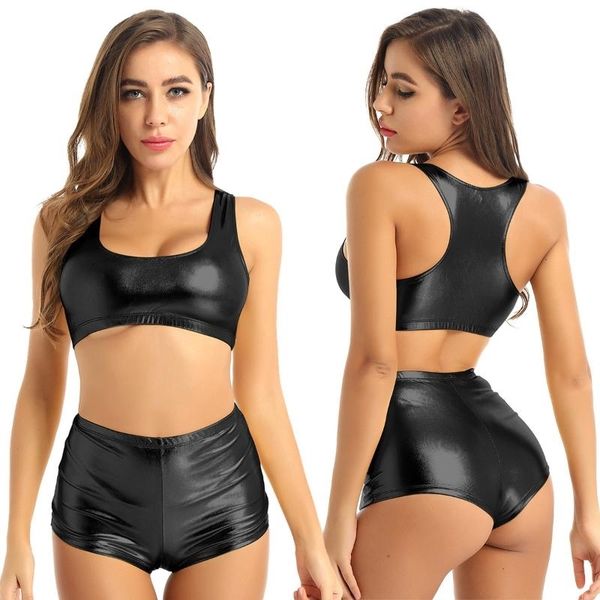 casual dresses women shiny metallic fitness dancing outfit sleeveless crop with pants shorts nightclub rave clothes pole dance costume sxkr, Black;gray
casual dresses women shiny metallic fitness dancing outfit sleeveless crop with pants shorts nightclub rave clothes pole dance costume sxkr, Black;gray