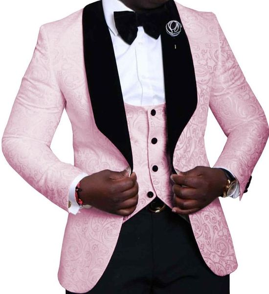 men's suits & blazers brand men pink and black groom tuxedos shawl lapel groomsmen three pieces set ( jacket+pants+vest+bow tie) d393, White;black
men's suits & blazers brand men pink and black groom tuxedos shawl lapel groomsmen three pieces set ( jacket+pants+vest+bow tie) d393, White;black