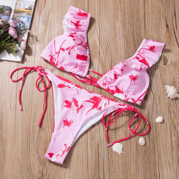 women's swimwear 2021 hirigin women floral bikini set bandage push-up padded bra briefs 2pcs beachwear summer female flowers swimsuit, White;black
women's swimwear 2021 hirigin women floral bikini set bandage push-up padded bra briefs 2pcs beachwear summer female flowers swimsuit, White;black
