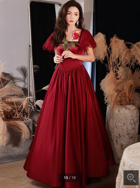 2021 robe de soiree wine satin a line prom dresses short sleeve heavily beading modest party dress muslim women elegant floor length formal, Black
2021 robe de soiree wine satin a line prom dresses short sleeve heavily beading modest party dress muslim women elegant floor length formal, Black