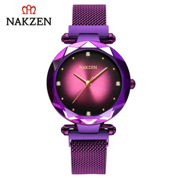 nakzen ladies advanced japanese movement women watch magnet stainless steel mesh belt waterproof diamond dial female clock, Slivery;brown
nakzen ladies advanced japanese movement women watch magnet stainless steel mesh belt waterproof diamond dial female clock, Slivery;brown