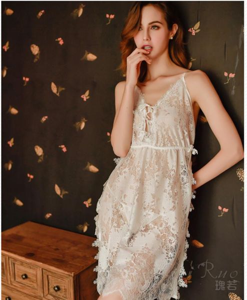 one-piece suits 2021 women's lace cutout nightdress split side v-neck low neckline open back nightgown sleepdress cut homedress white
one-piece suits 2021 women's lace cutout nightdress split side v-neck low neckline open back nightgown sleepdress cut homedress white