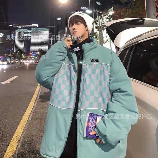2021ss autumn winter vance checkerboard reflective strip splicing down cotton et for lovers, Black
2021ss autumn winter vance checkerboard reflective strip splicing down cotton et for lovers, Black