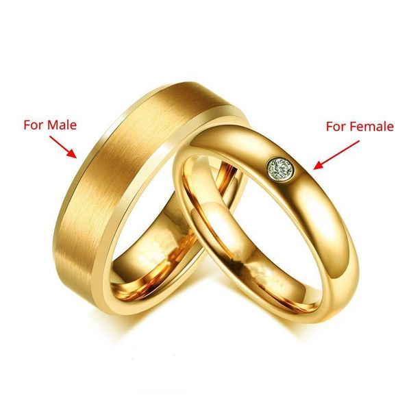 wedding rings classic gold color stainless steel couple for women men 4mm 6mm crystal anniversary band lover aneis gifts, Slivery;golden
wedding rings classic gold color stainless steel couple for women men 4mm 6mm crystal anniversary band lover aneis gifts, Slivery;golden