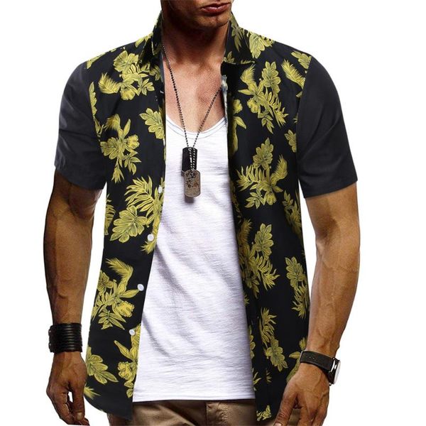 summer mens shirts hawaiian fashion printed blouse loose short sleeve buttons casual 2021 streetwear camisas men's, White;black
summer mens shirts hawaiian fashion printed blouse loose short sleeve buttons casual 2021 streetwear camisas men's, White;black
