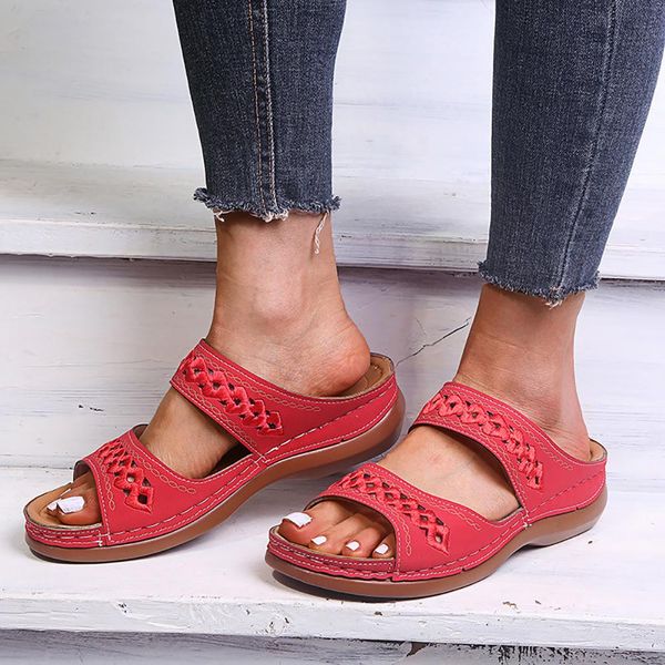 women faux leather casual lightweight anti slip low wedge sandals hollow out platform slippers suitable for beach, Black
women faux leather casual lightweight anti slip low wedge sandals hollow out platform slippers suitable for beach, Black